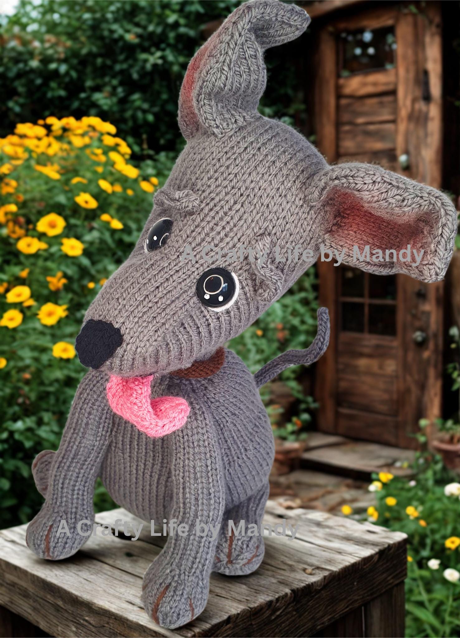 Whippet Pattern Knitted Whippet Dog Doorstop Pattern: Wally PDF Knitting Pattern - Etsy