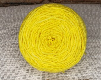 3 ply Bright Emoji Yellow 100% Briggs and Little Wool Hand Dyed