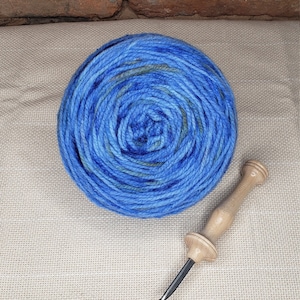 3 ply GREENS and BLUES  Multi-colored Hand Dyed Rug Yarn Briggs Little  100 percent wool
