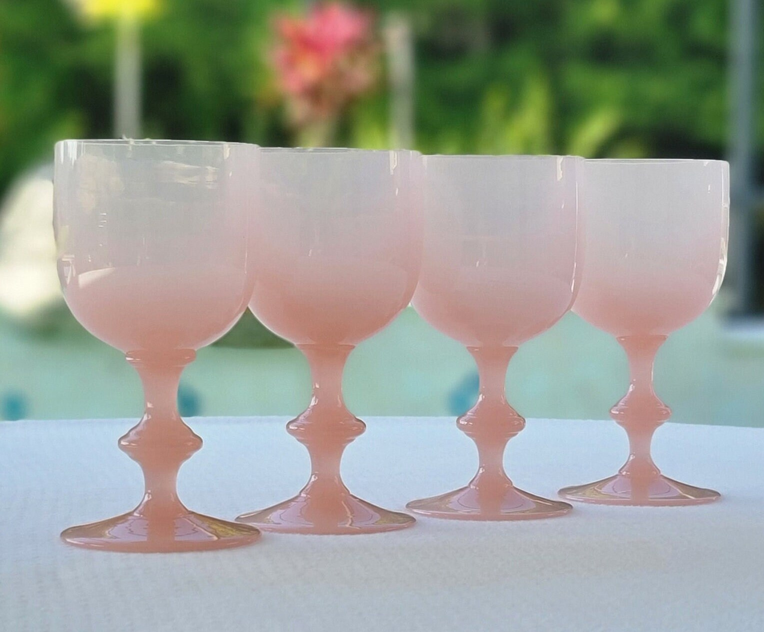 Pink/Clear French Wine Glasses - Vintage – mrs.mandolin