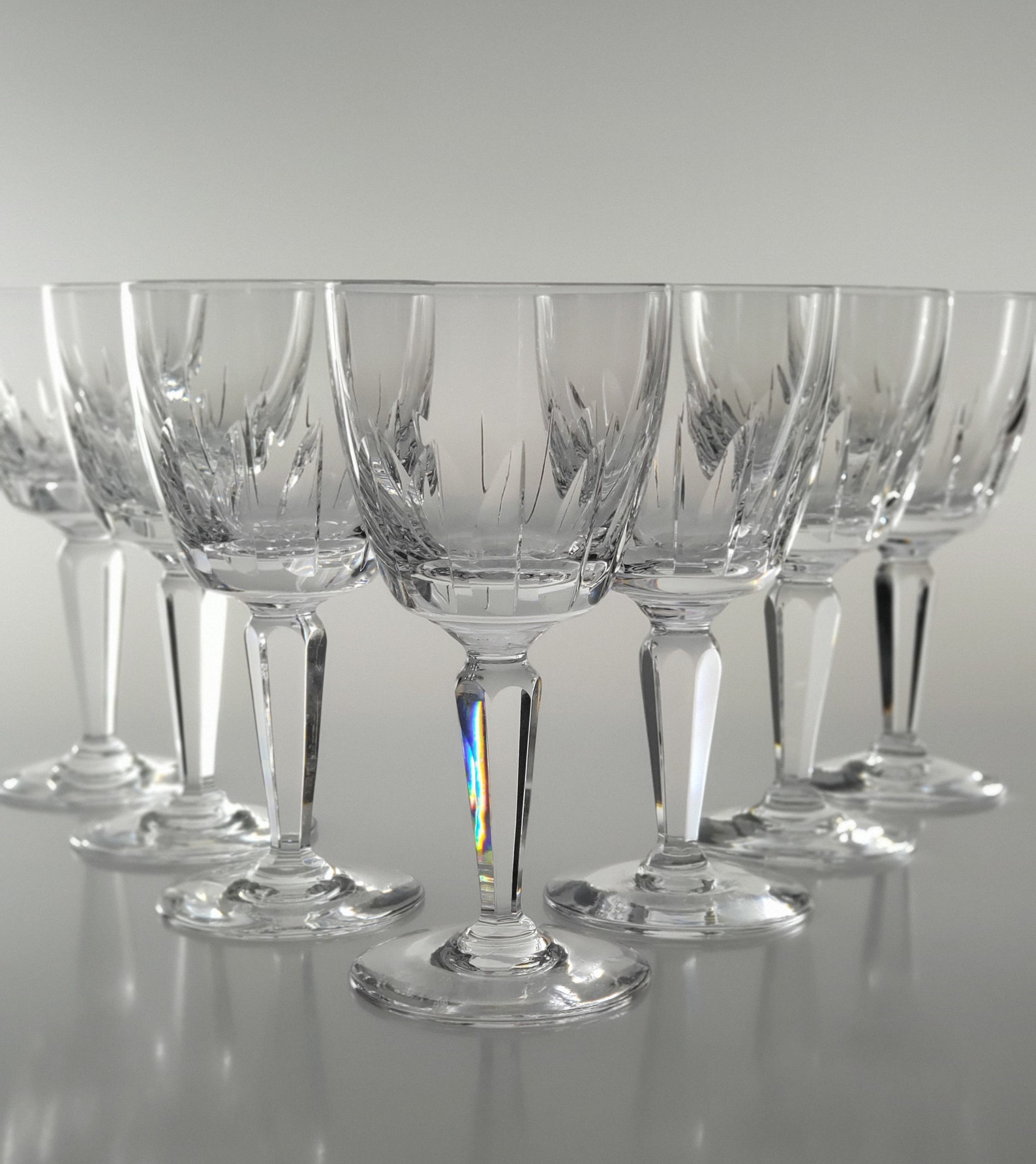 Orrefors Sweden Charlotte Pattern Wine Glasses Etsy