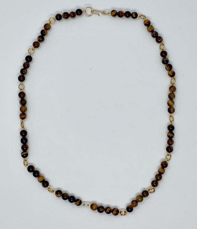Natural Tiger Eye Gemstone Necklace