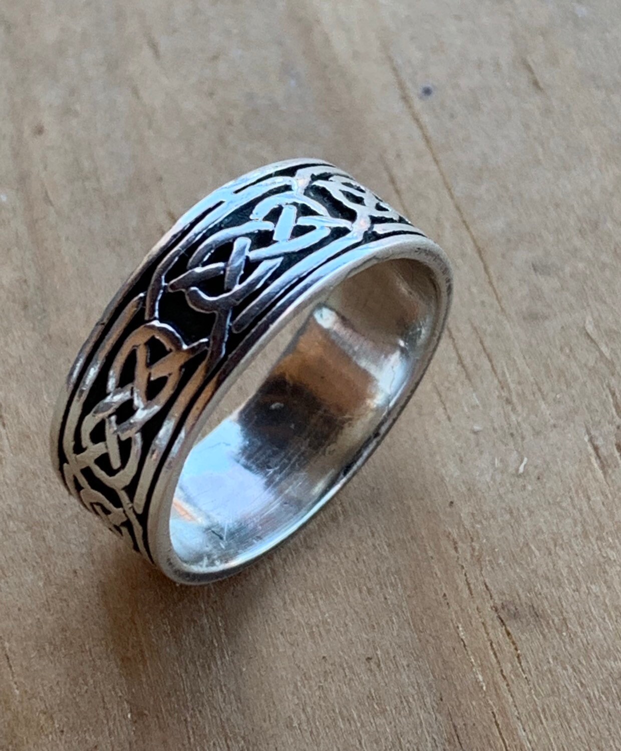 New Viking Pattern Sterling Silver Ring Viking Heritage Etsy
