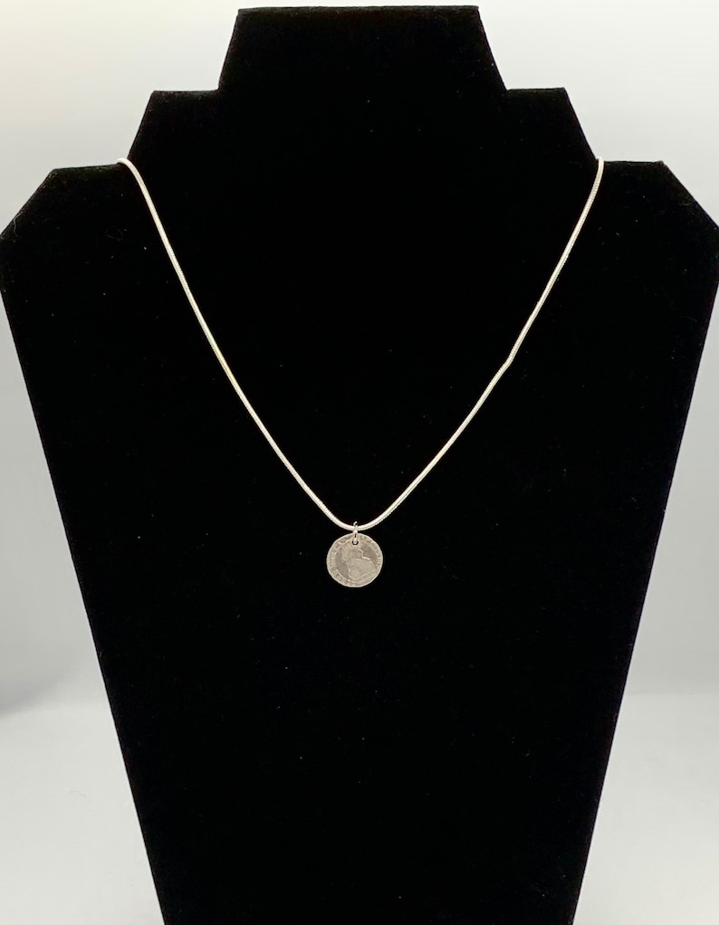 Silver 1830 Bolivian 1 Sol Coin Necklace Bolivian Heritage Silver Coin Old Pendant Charm Antique 1830 Bolivian Coin Pendant