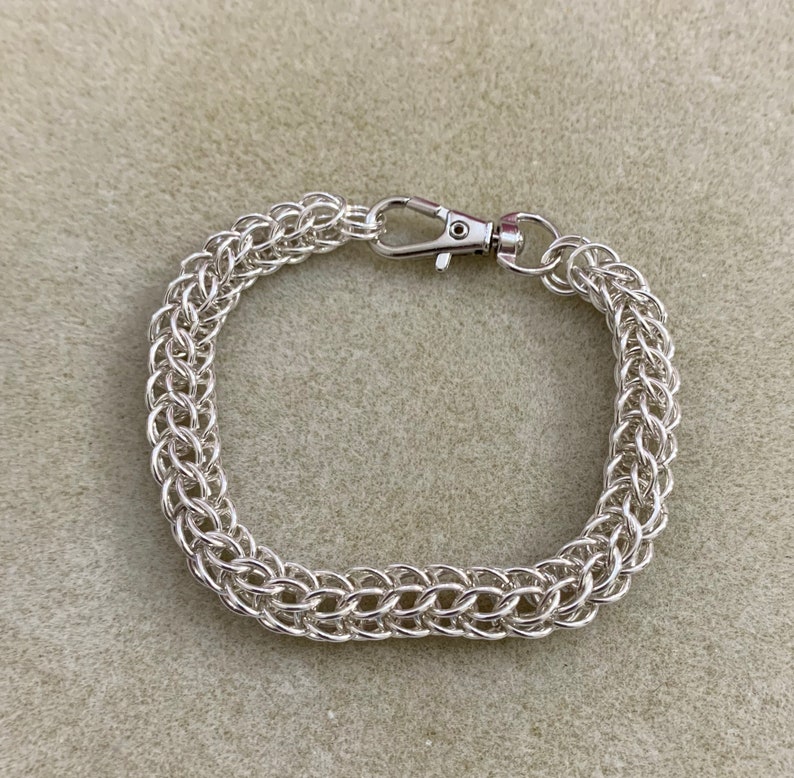 Strong Full Persian Weave in Sterling Silver Bracelet