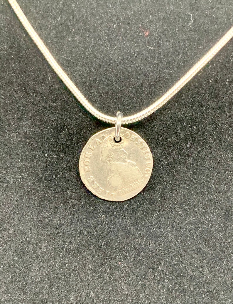Silver 1830 Bolivian 1 Sol Coin Necklace Bolivian Heritage Silver Coin Old Pendant Charm Antique 1830 Bolivian Coin Pendant
