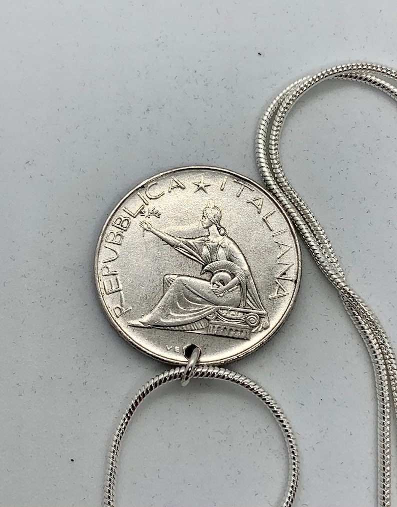 1961 Italy 500 Lira Necklace Pendant