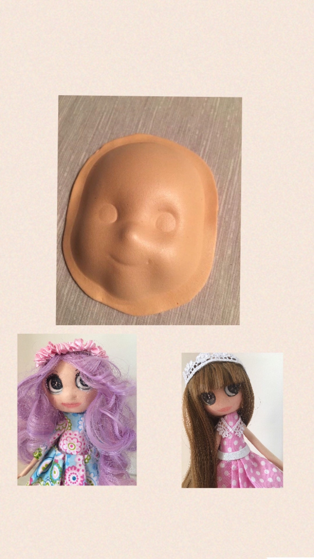 Diecut Doll Face Mold for DIY Face Foam to Create Dolls 25 Etsy