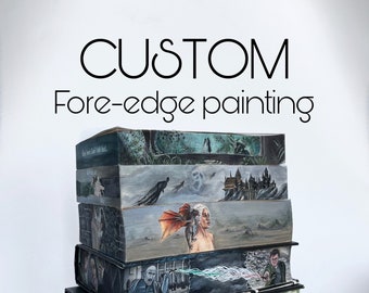 Custom Fore-edge painting | Book lover gift idea | Collectable books | Book painting