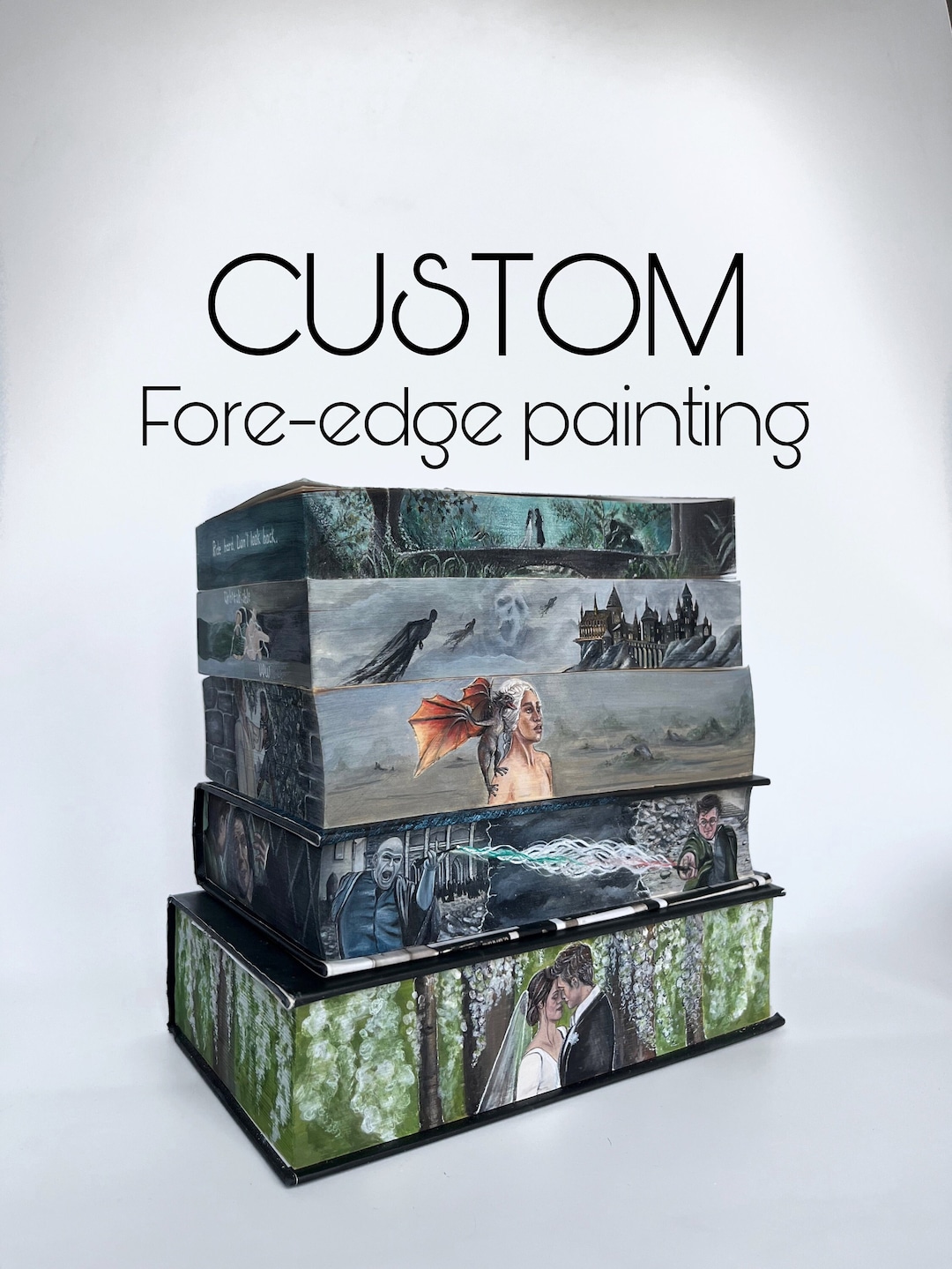 Custom Foreedge Painting Book Lover Gift Idea Collectable Books Book Painting Etsy
