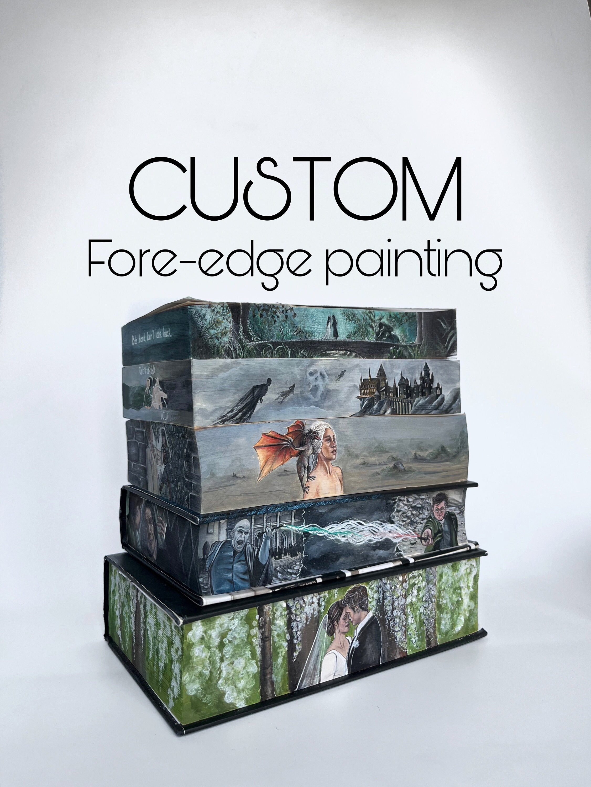 Custom Fore edge Painting Book Lover Gift Idea Collectable Books