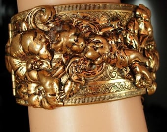 1920’s Putti Cherub/Noveau Large Bracelet