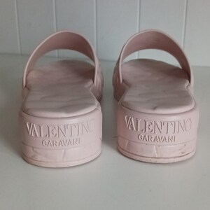 Valentino Garavani Pink Flower Slide Sandals. image 7