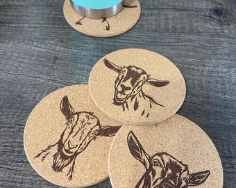 Goat Cork Coaster Set