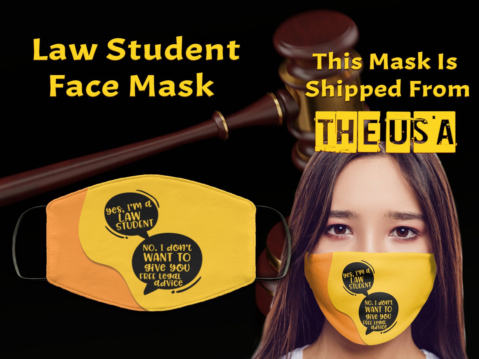 Lawyer Face Mask Law Student Mask Washable Face Mask Etsy