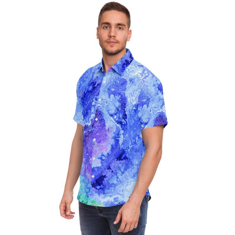 mens tie dye shirt button down