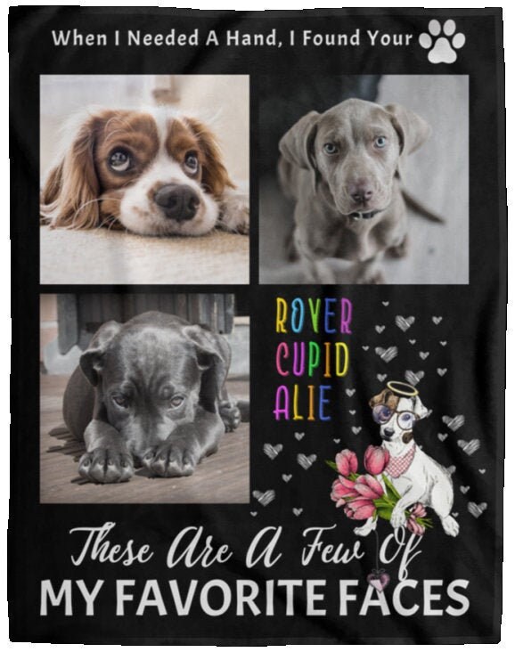 Dog Photo Blanket Personalized Photo Blankets Photo Etsy Canada