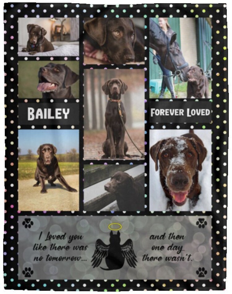 personalized pet memorial blanket