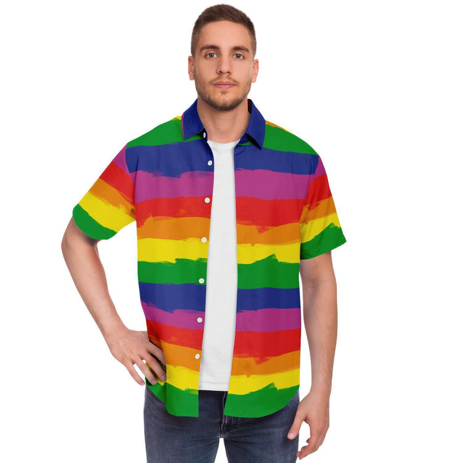 Gay Pride Shirt and Swim Trunks LGB Shirt Button Shirt - Etsy UK