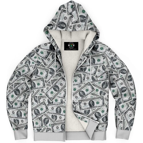 Money Shirt | Money Fleece Hoodie | Benjamin Franklin | Money Clothing | 100 Dollar Bill | Cool Hoodie | Gift For shops Dad | Teenager Gift | LOA