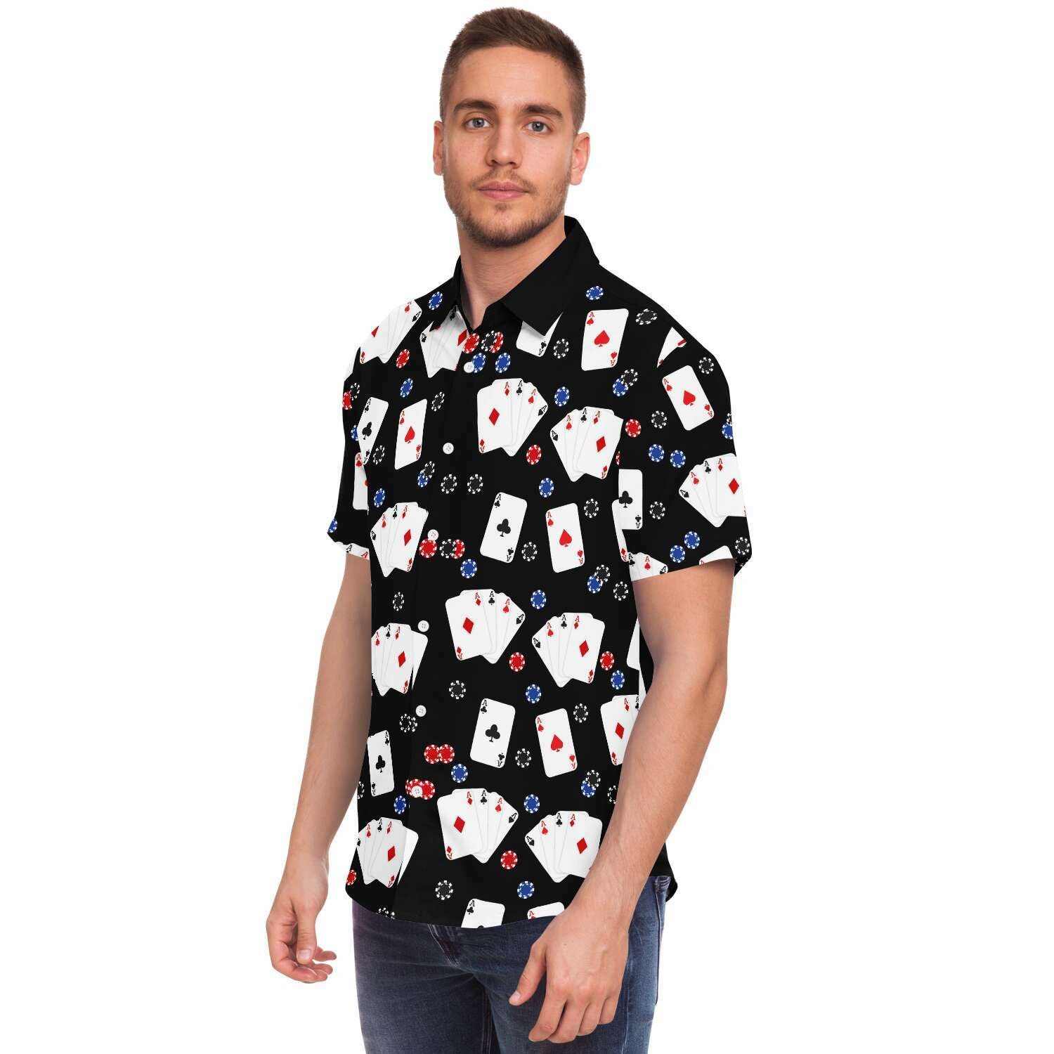 Vegas Button Down Shirt Aces Shirt Gambling Shirt Lucky - Etsy