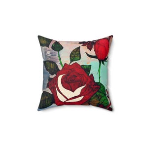 Vierkant kussen bloemen