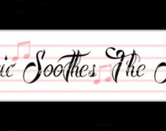 Music Soothes the Soul 10 x 30 giclee print