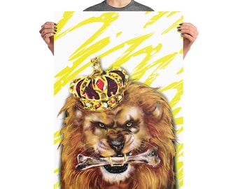 King Of The Jungle Photo Paper Poster 8 X 10 Etsy