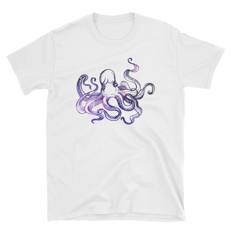 Octopus T Shirt Purple Ocean Octopus Gift Print Shirt Deep - Etsy