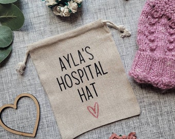 New baby keepsake, new baby gift, child's keepsake, personalised bag, canvas drawstring bag, baby shower gift