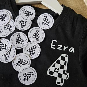 Birthday tshirts, personalised birthday tshirt, checkered number, boys tshirt, personalised tshirt, kids clothing image 3