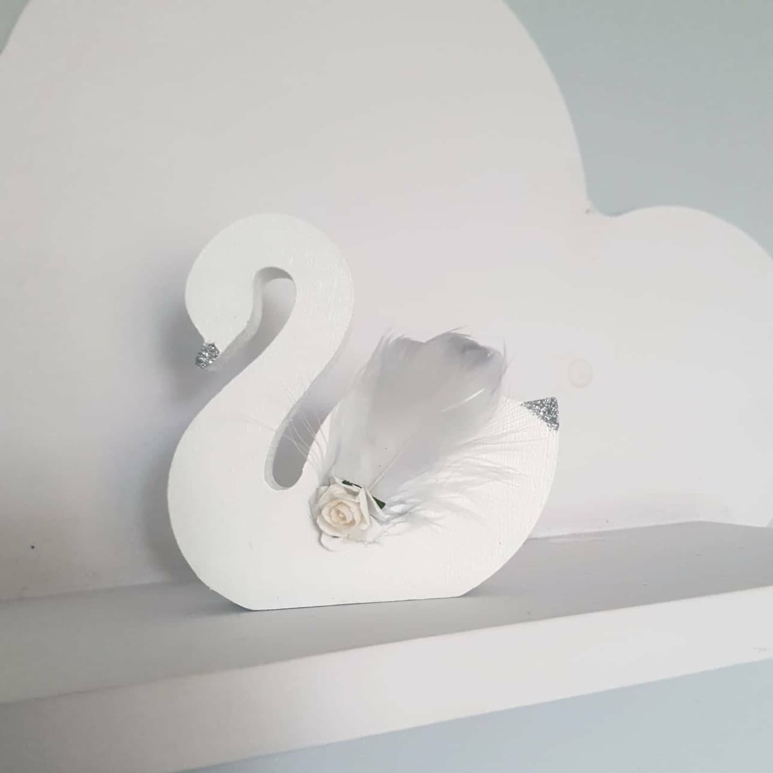 Swan accessories Swan Nursery Decor Wooden swan decor Girls Etsy