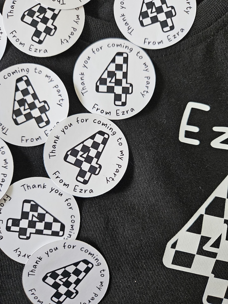 Birthday tshirts, personalised birthday tshirt, checkered number, boys tshirt, personalised tshirt, kids clothing image 5