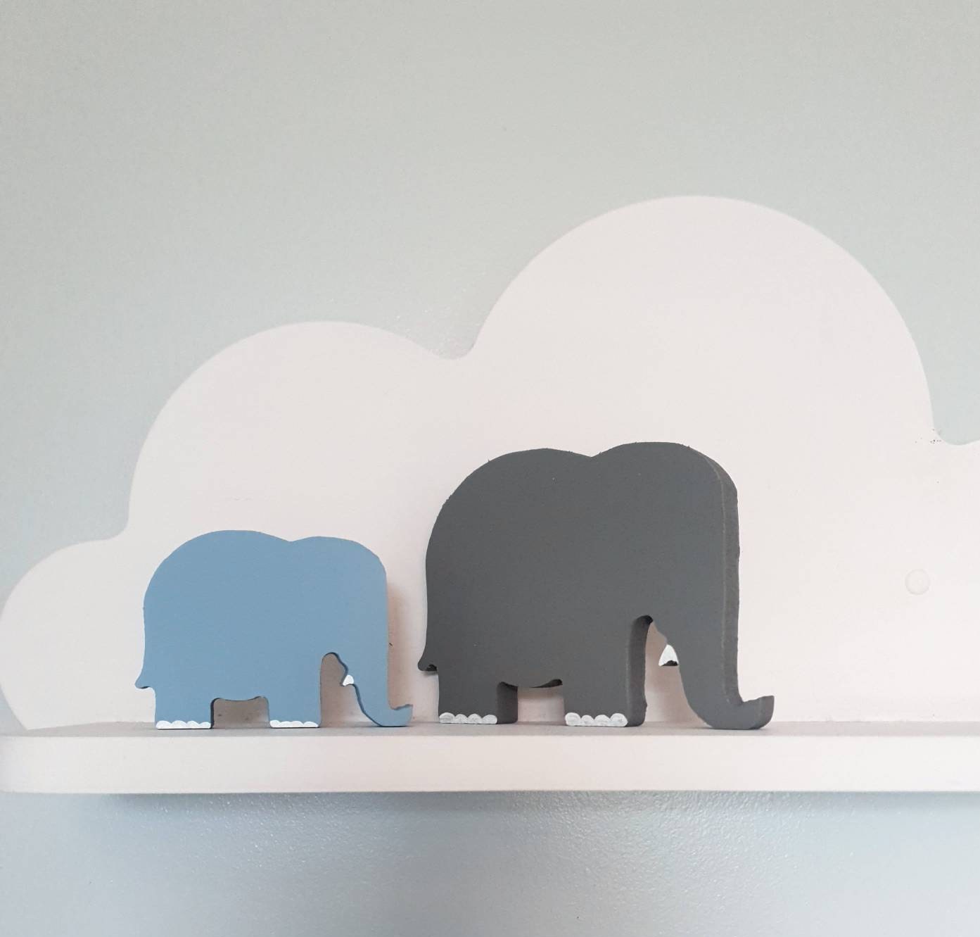 Freestanding wooden elephant shelf accessory Elephant Etsy