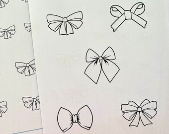 Instant download  Royal Icing Bow Transfer Sheet , Printable  Icing Transfers, Royal Icing Designs PDF, Cookie Decorating Templates