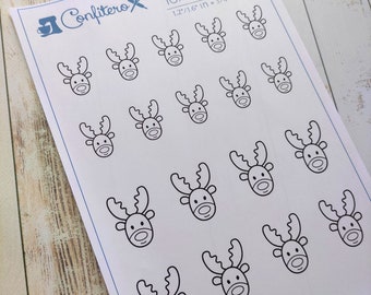 Instant download  Royal Icing Christmas deer Transfer Sheet , Printable Transfers, Royal Icing Designs PDF, Cookie Decorating Templates