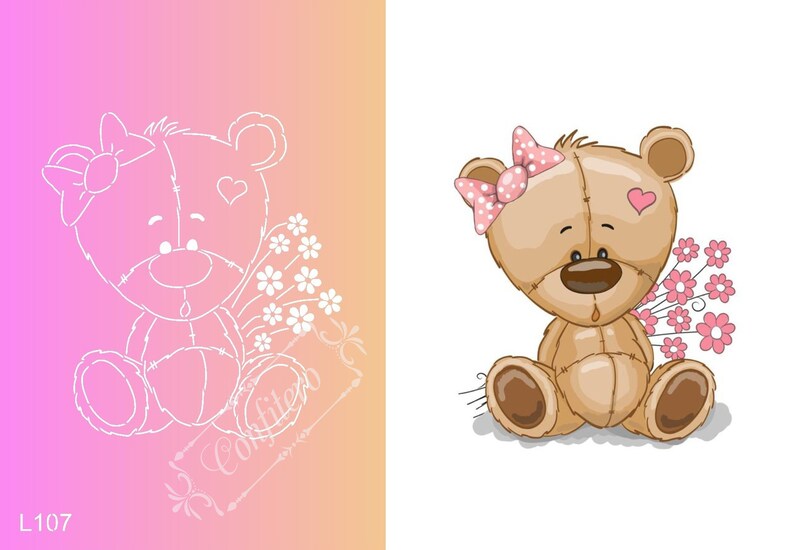 Stencil for cookies background L107
