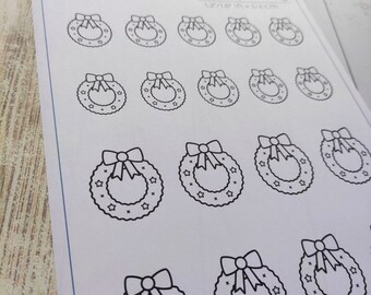 Instant download  Royal Icing Christmas wreath Transfer Sheet , Printable Transfers, Royal Icing Designs PDF, Cookie Decorating Templates