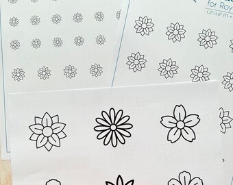 Instant download  Royal Icing Flower Transfer Sheet , Printable  Icing Transfers, Royal Icing Designs PDF, Cookie Decorating Templates