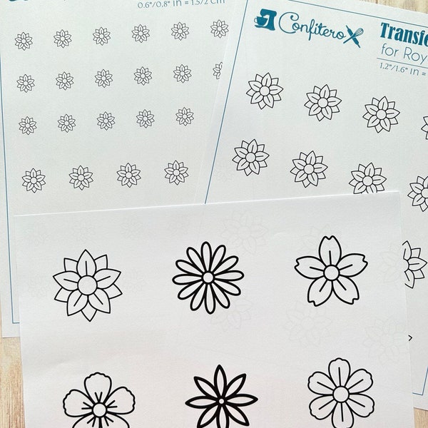 Sunflower Royal Icing Template Sheet Etsy