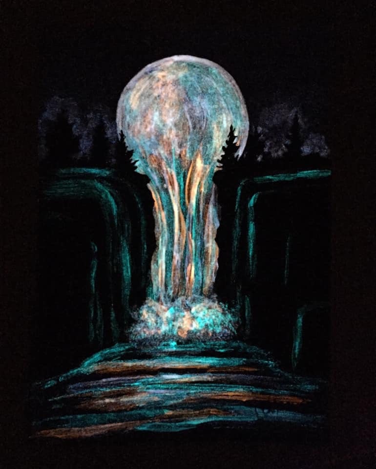 After Midnight Glow  In The Dark  Painting Glowing Art  