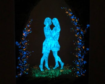 At Your Side - Glow In The Dark Painting - Gay Couple - Gay Pride - Lesbian - Lesbian Wedding - Mrs and Mrs - For Partner -  LGBT