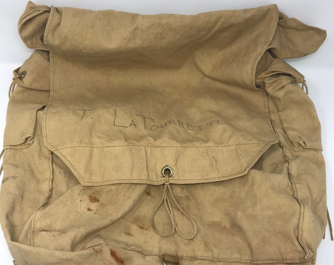 Vintage French Military Backpack Etsy