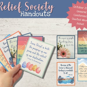 LDS Ministering Handouts 2022 General Conference Quotes, Relief Society Gift, Young Women Gift, Come Follow Me, Ministering Sister Gift
