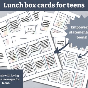 Tarjetas de afirmación, regalo para adolescentes, interpolación, adulto joven, notas de lonchera, estilo boho, regreso a clases, tarjetas de afirmación, ley de atracción