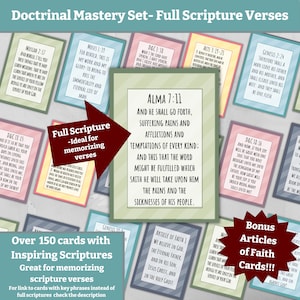 LDS Doctrinal Mastery Scriptures for Memorizing Verses, Church of Jesus Christ of Latter Day Saints, Child of God, Primary, Seminary