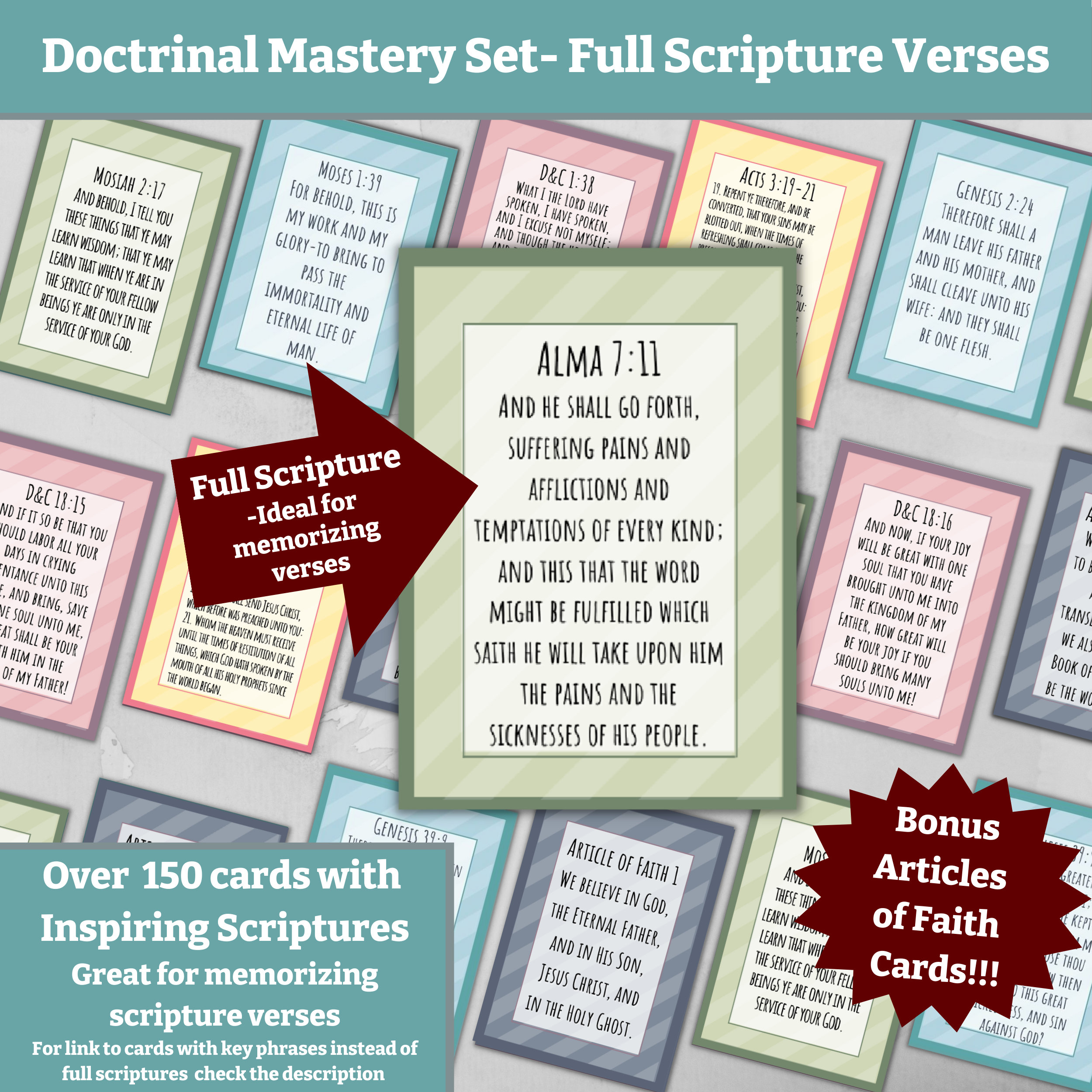 LDS Doctrinal Mastery Scriptures for Memorizing Verses, Church of Jesus ...