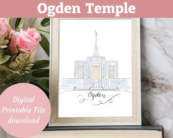 Ogden tempel kunst aan de muur