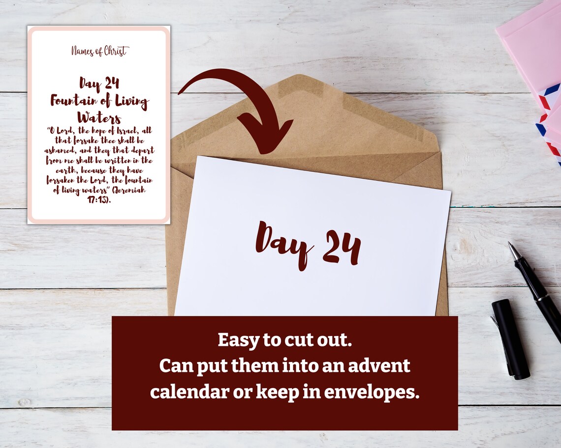 Advent Nativity, LDS Advent Calendar, 25 Names of Christ Advent, LDS ...