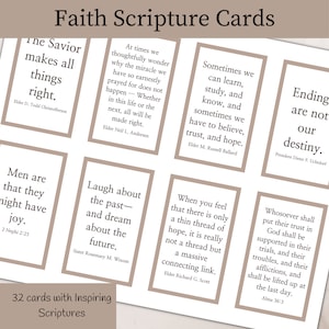 Faith Cards, Quote and Scripture cards, Church of Jesus Christ, LDS Seminary, Come Follow Me, Ministering, young men
